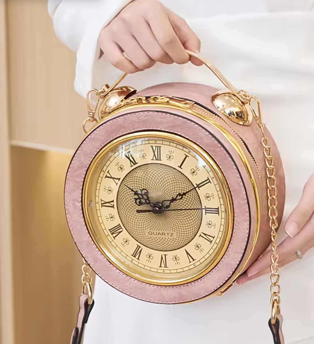 Timeless Totes Clock Bag ~ Pink