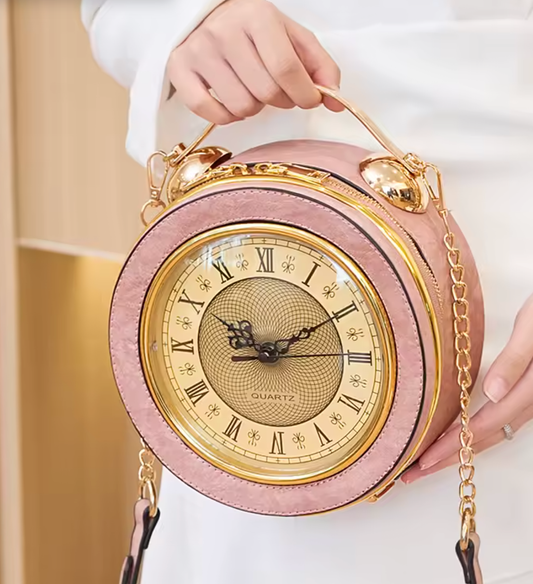Timeless Totes Clock Bag ~ Pink